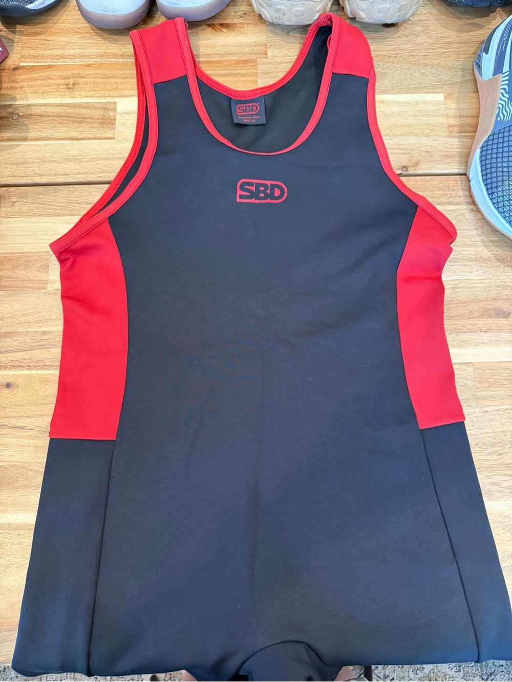 SBD Men’s Red and Black Sleeveless Singlet